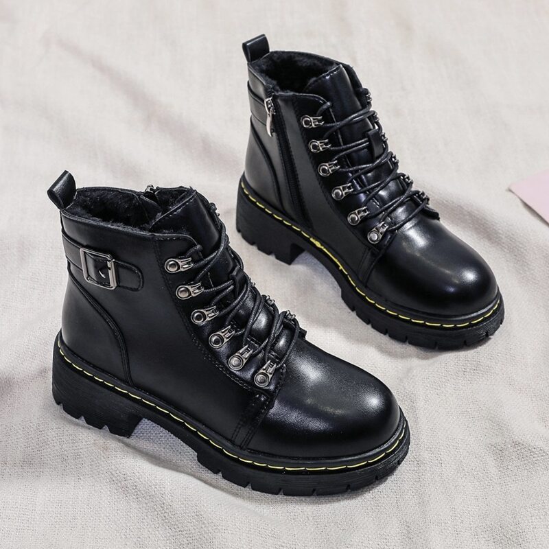 

Lug Sole Combat Boots, Black