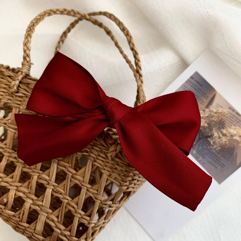 

Bow Knot Hair Clip, Burgundy