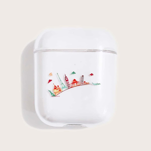 

Colorful Building Clear Airpods Case