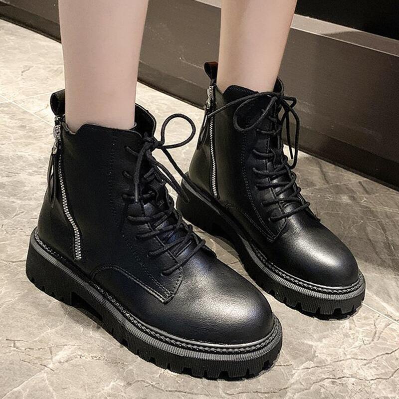 

Lug Sole Combat Boots, Black
