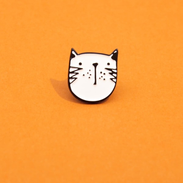 

Kids Cartoon Design Brooch, White