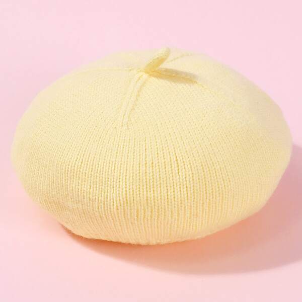 

Toddler Girls Plain Beret, Yellow
