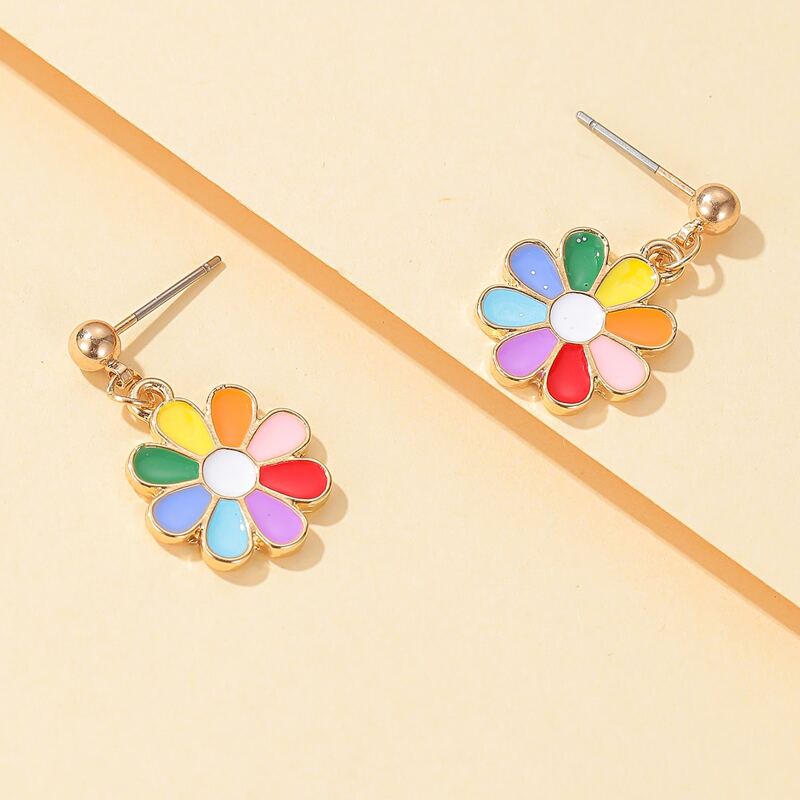 

Floral Drop Earrings, Multicolor