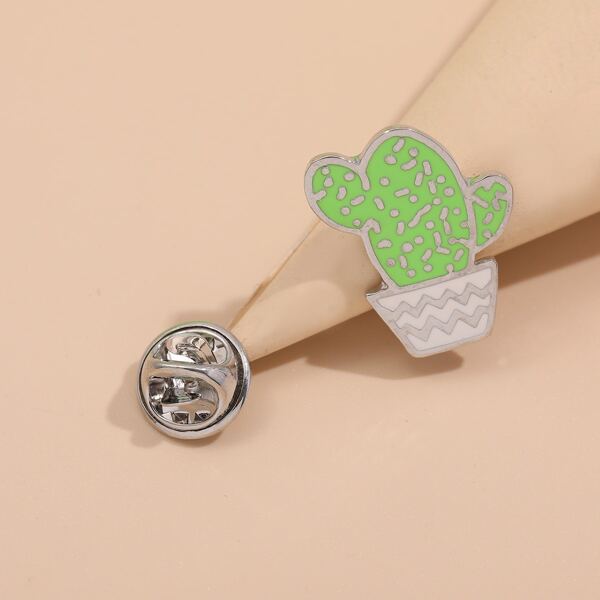 

Cactus Design Brooch, Multicolor