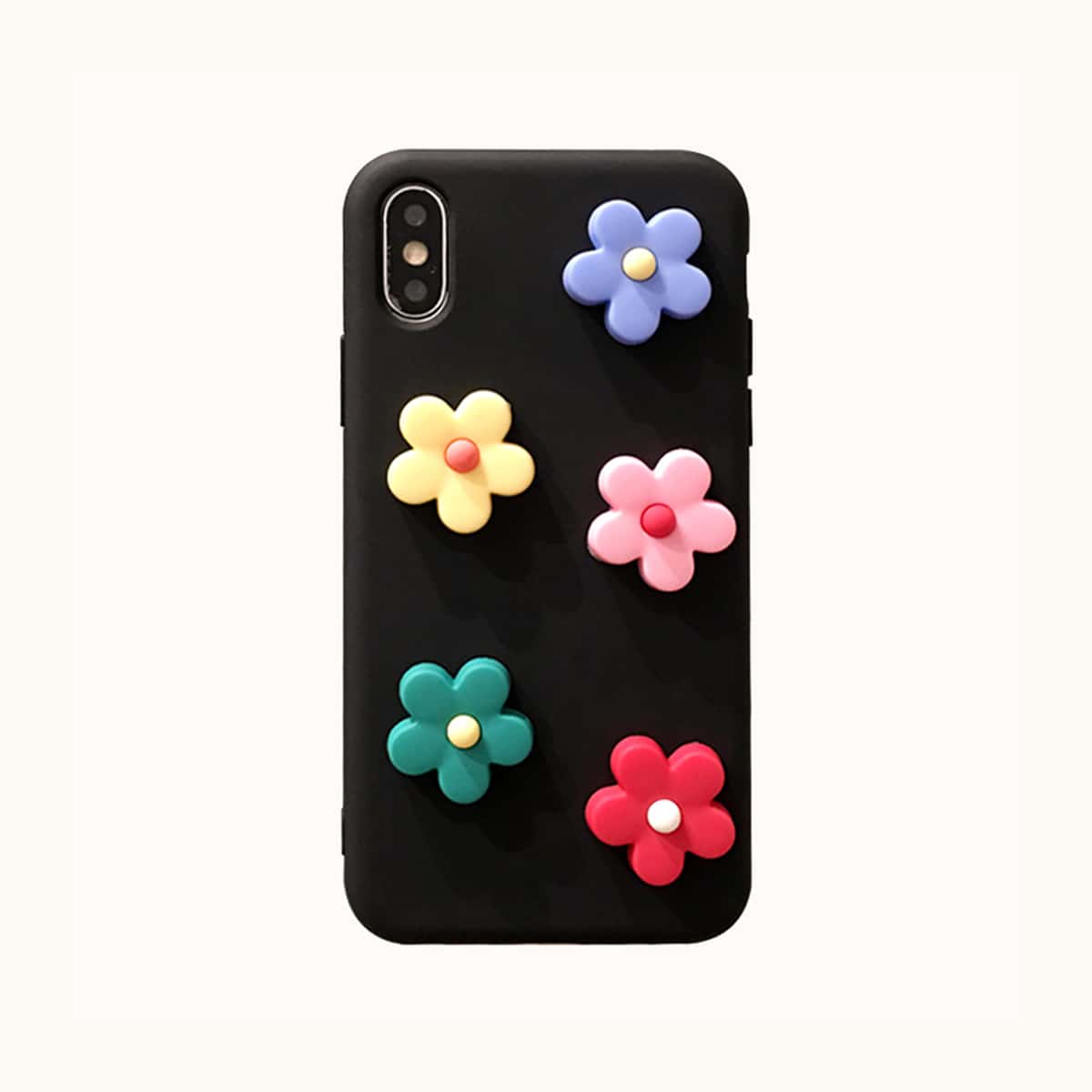 

3D Flower Decor Phone Case, Multicolor