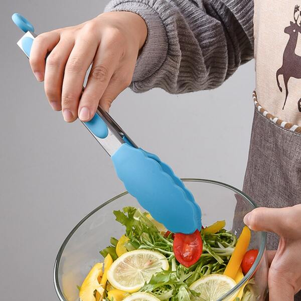 

1pc 9 Inch Silicone Food Clip, Blue