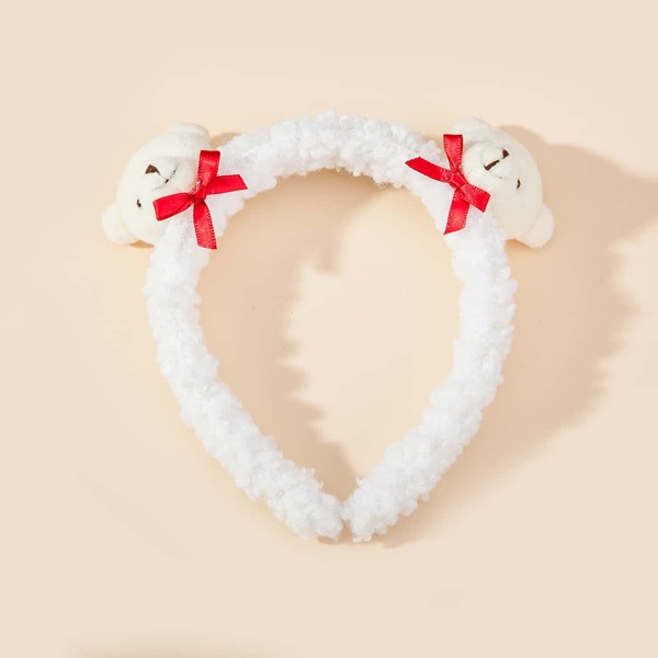 

Toddler Girls Bow Detail Cartoon Hair Hoop, White