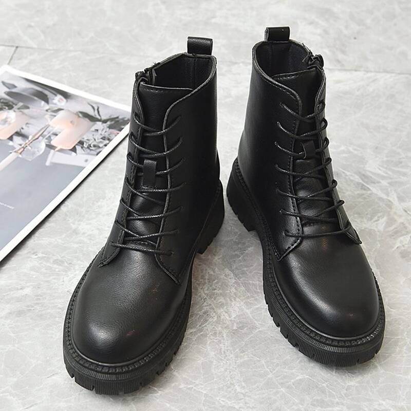 

Lug Sole Combat Boots, Black