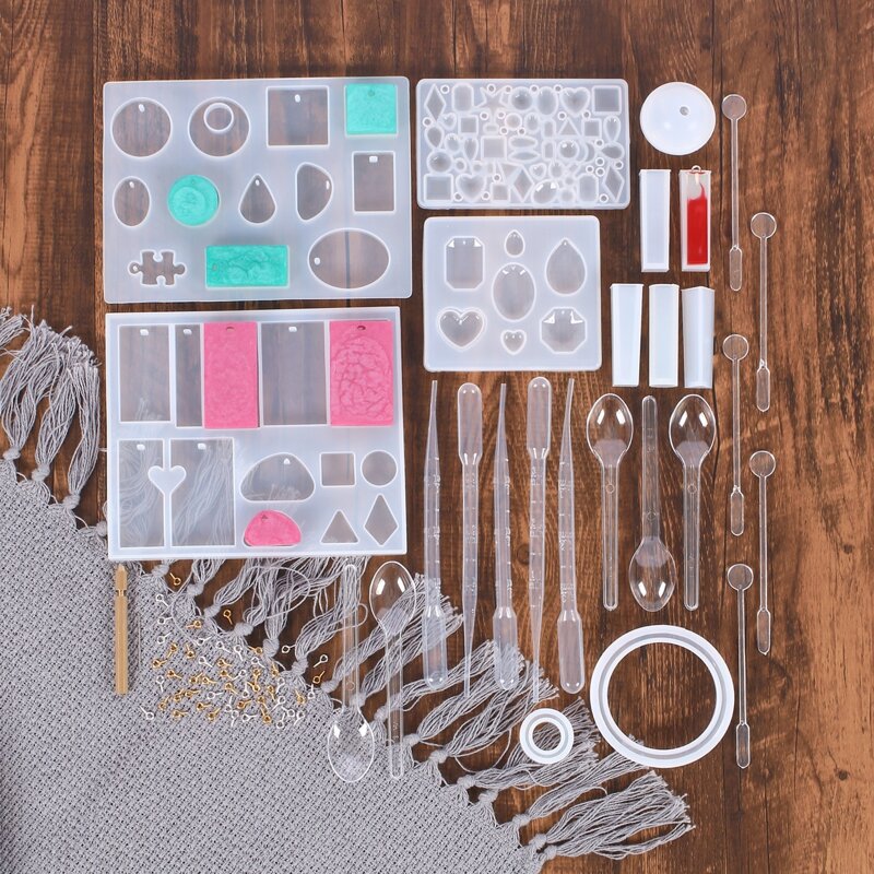 76pcs DIY Crystal Epoxy Mold Set, White