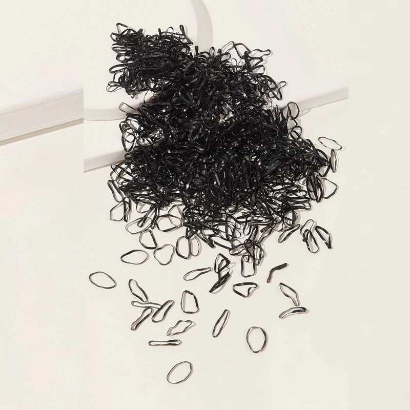 1000pcs Simple Mini Hair Tie, Black