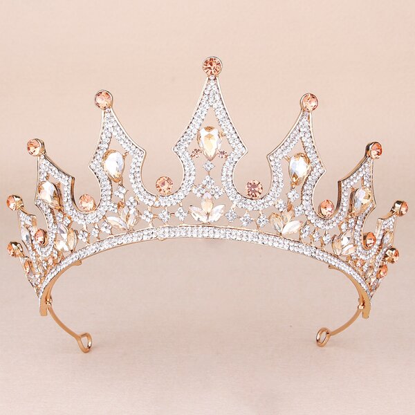 

Crown Design Rhinestone Hair Accessory, Champagne