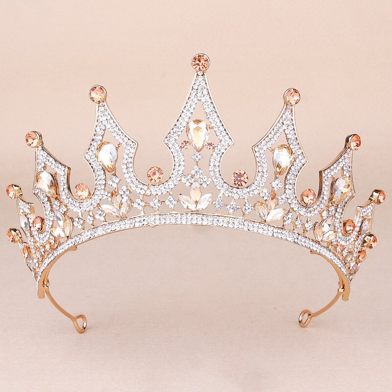

Crown Design Rhinestone Hair Accessory, Champagne