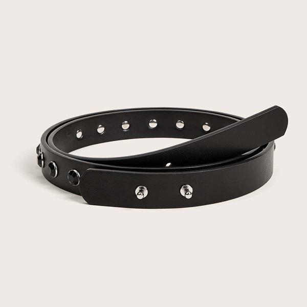 

Rhinestone Decor Belt, Black