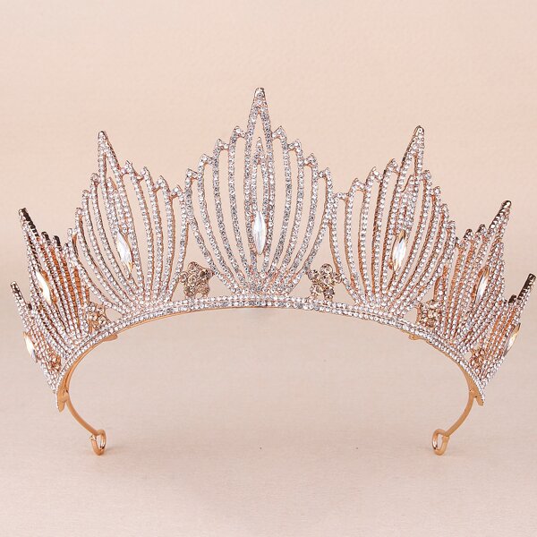 

Crown Design Rhinestone Hair Accessory, Champagne