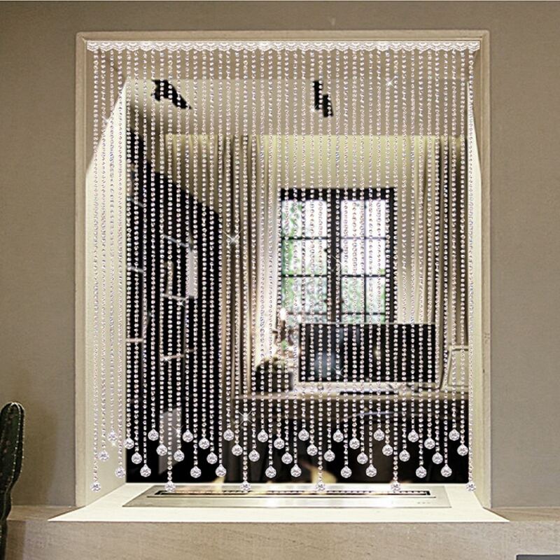 

1pc Bead Decorative Curtain, Clear