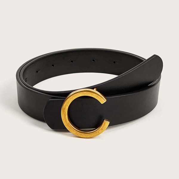 

Metal Buckle Belt, Black