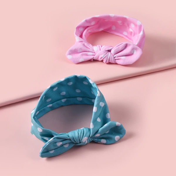 

2pcs Baby Bow Knot Headband, Multicolor