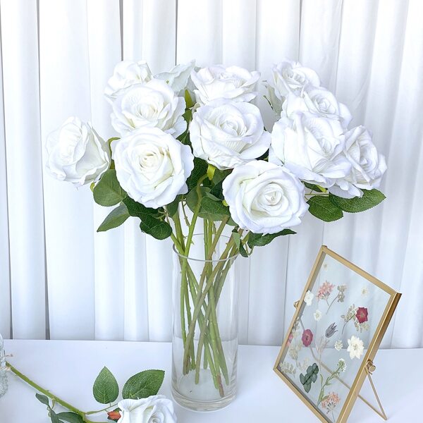 

1branch Artificial Rose, White