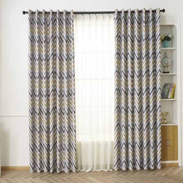 

Chevron Pattern Single Panel Curtain, Multicolor