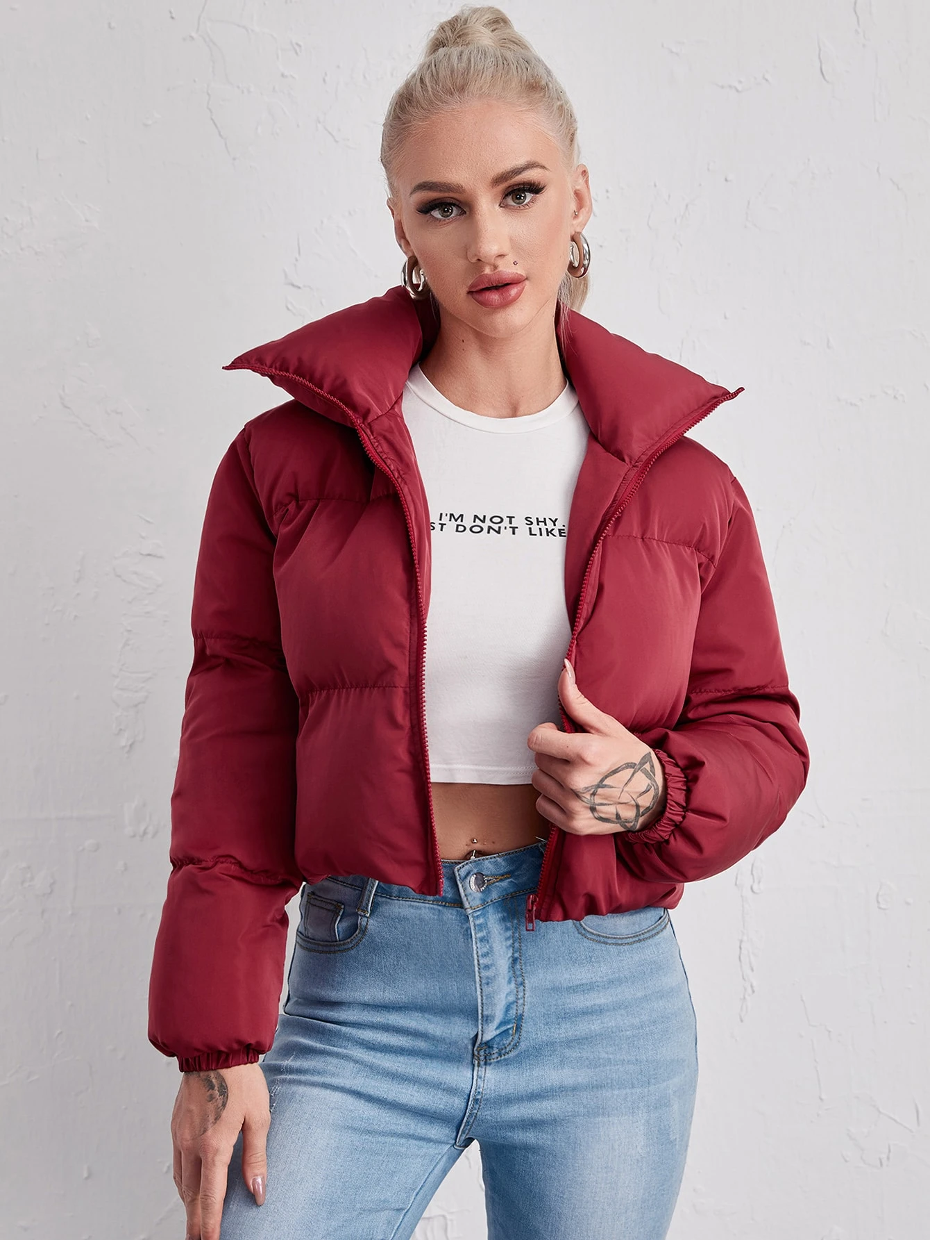 Shein red jacket Clearance