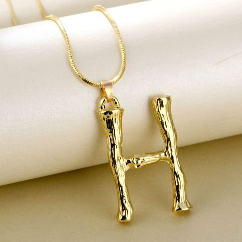 

Letter H Pendant Necklace, Gold