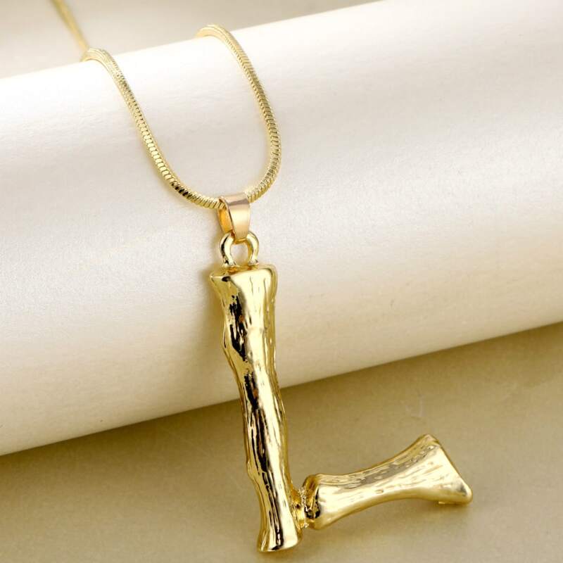 

Letter L Pendant Necklace, Gold