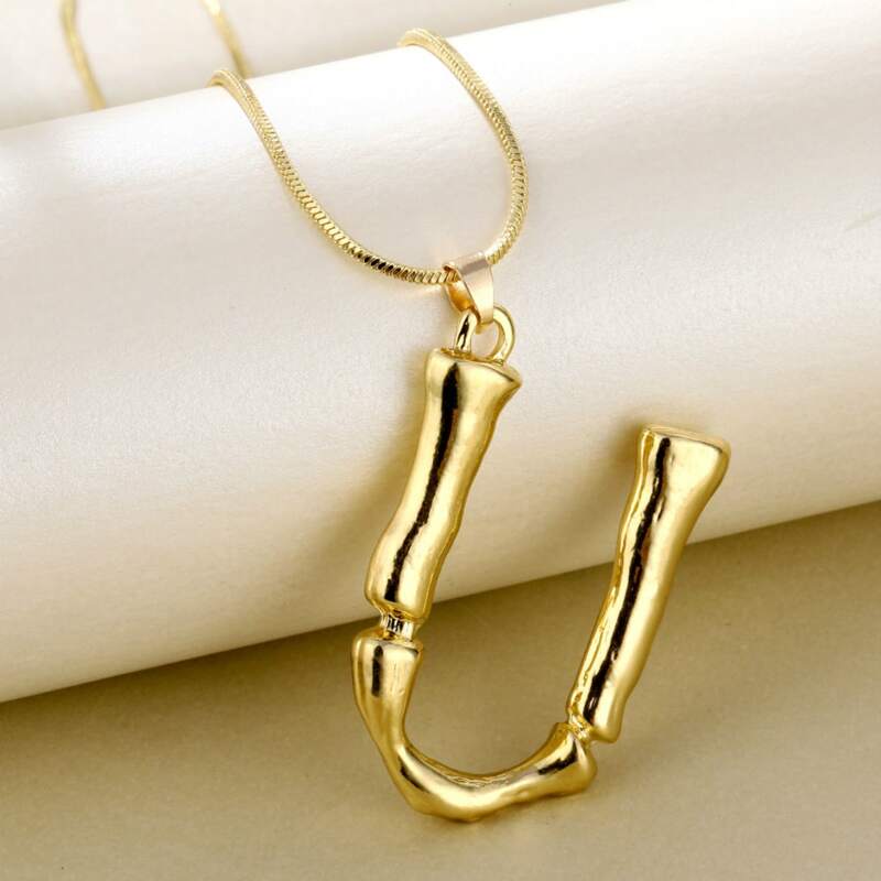 

Letter U Pendant Necklace, Gold
