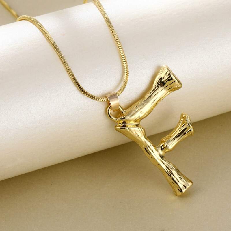 

Letter F Pendant Necklace, Gold
