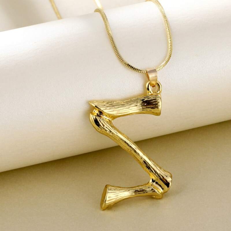

Letter Z Pendant Necklace, Gold