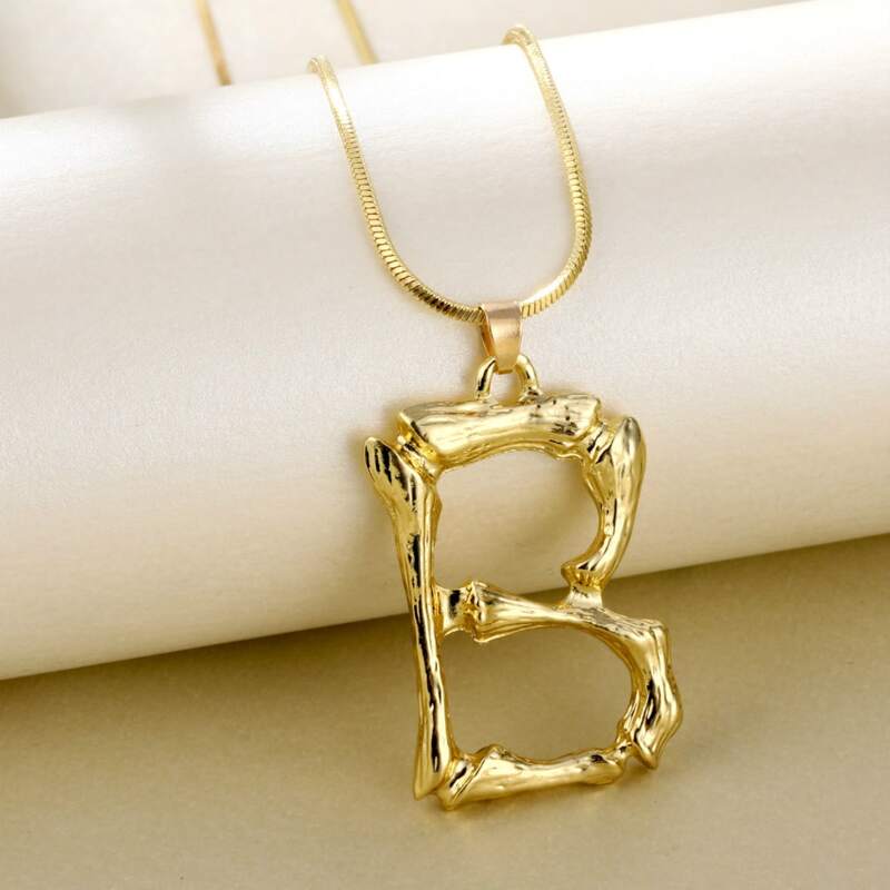 

Letter B Pendant Necklace, Gold