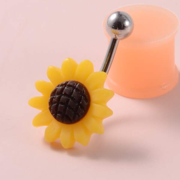 

Sunflower Detail Belly Ring, Multicolor