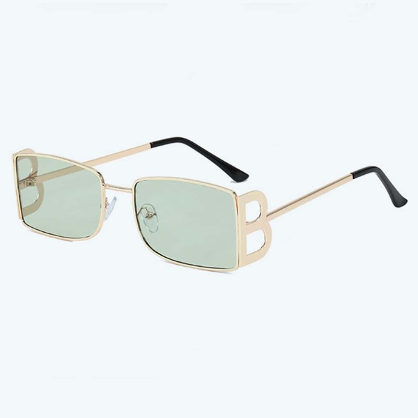 

Men Metal Frame Tinted Lens Sunglasses, Green