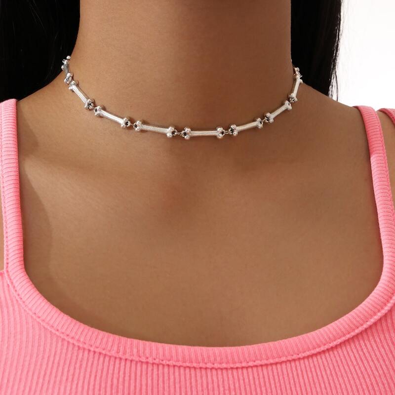 

Bone Linked Choker, Silver