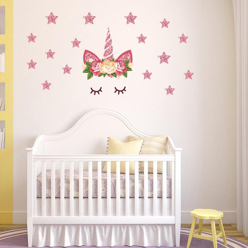 

Kids Unicorn Print Wall Sticker, Multicolor