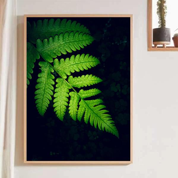

Leaf Print Wall Painting Without Frame, Black