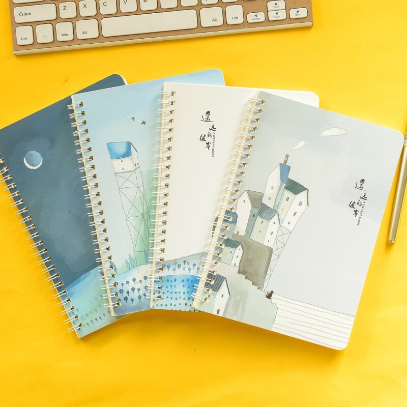 

1pc Random Pattern Spiral Notebook, Multicolor
