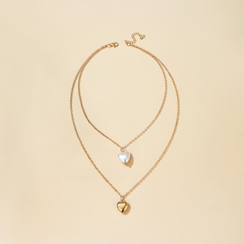 

Heart Layered Necklace, Gold
