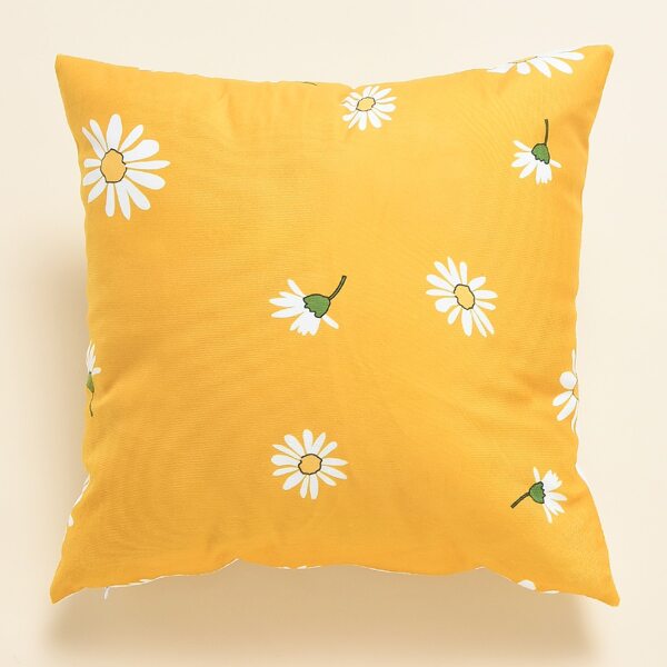 

Daisy Print Cushion Cover Without Filler, Yellow
