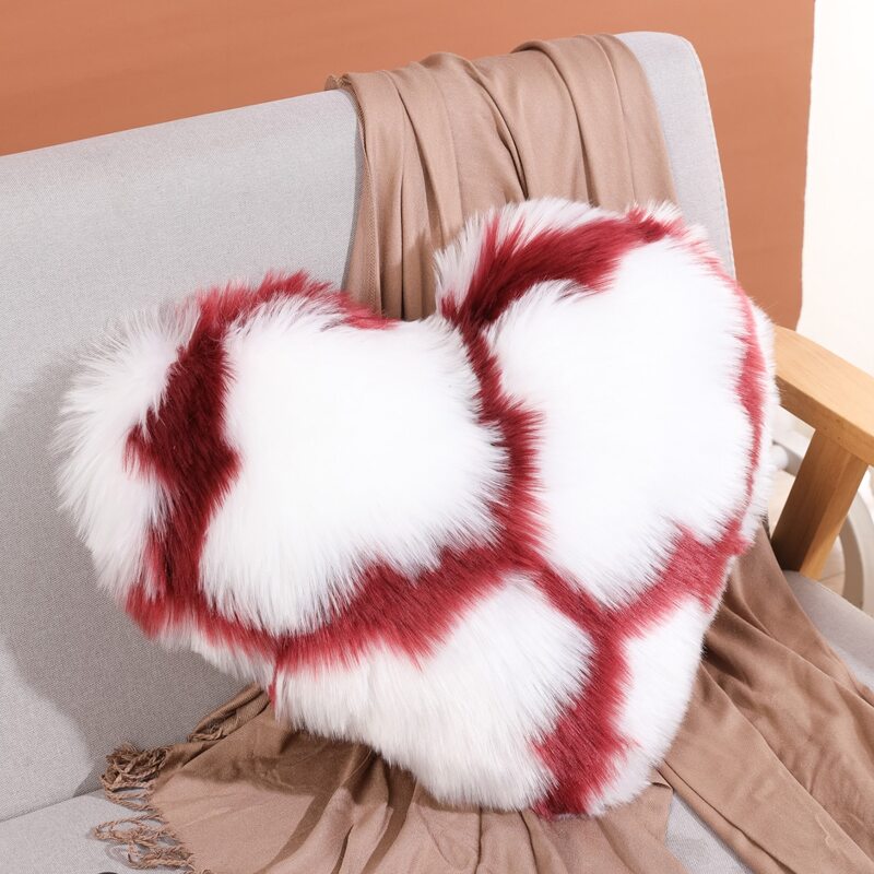 

Plush Heart Cushion Cover Without Filler, Multicolor
