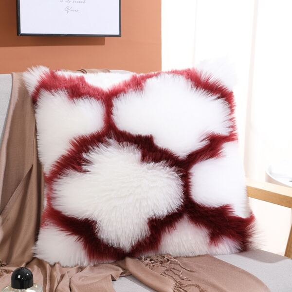 

Plush Lumbar Pillow Cover Without Filler, Multicolor