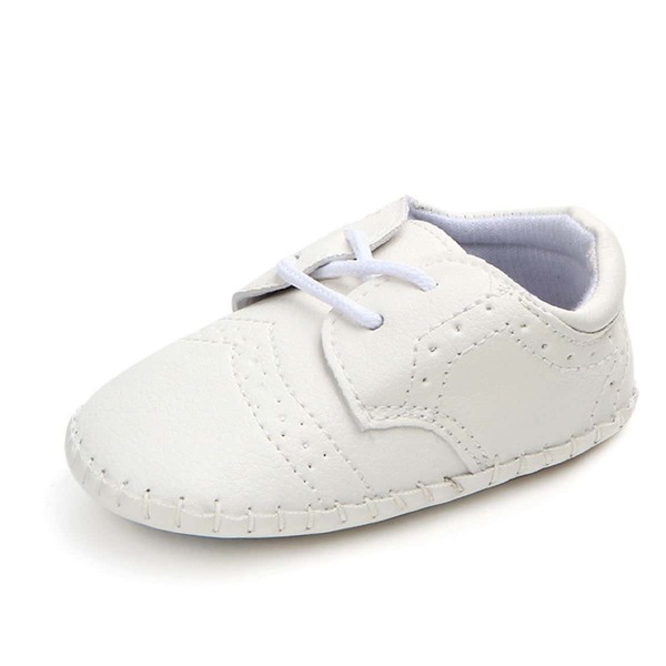 Baby Boy Wide Fit Perforated Sneakers, White