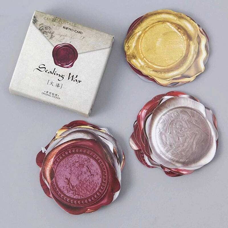 

45pcs Fire Lacquer Seal Design Sticker, Multicolor