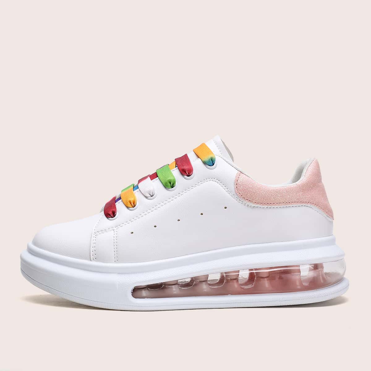 

Wide Fit Air Cushion Skate Shoes, Pink