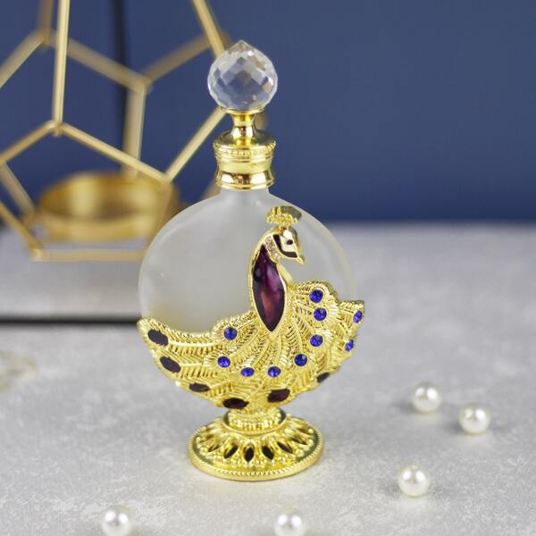 

1pc Alloy Peacock Ornament, Gold