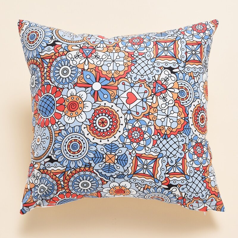 

Graphic Print Cushion Cover Without Filler, Multicolor
