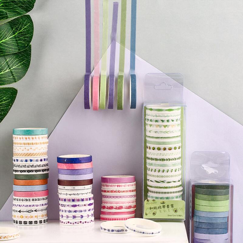 

20rolls Random Pattern Decorative Tape, Multicolor