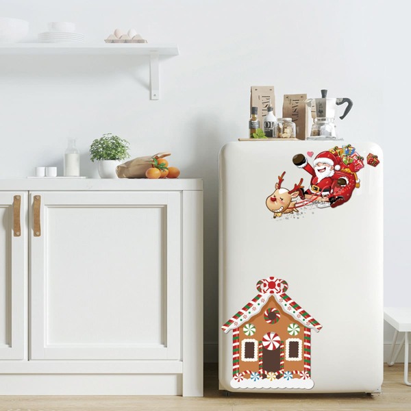 

Christmas Santa Claus Print Refrigerator Sticker, Multicolor