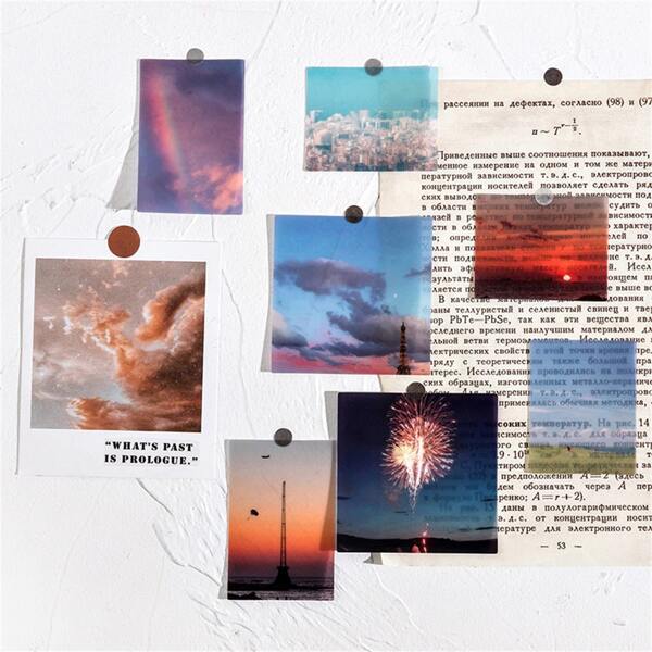 

30sheets Landscape Print Random Sticker, Multicolor