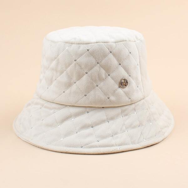 

Letter Decor Bucket Hat, White