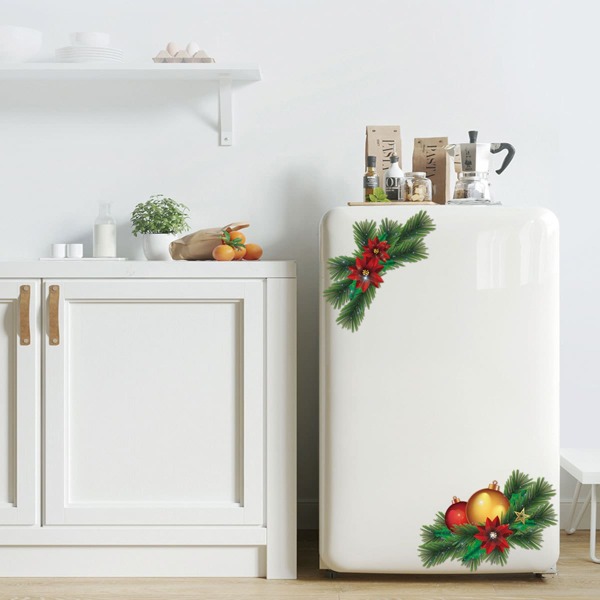 

Christmas Bell Print Refrigerator Sticker, Multicolor